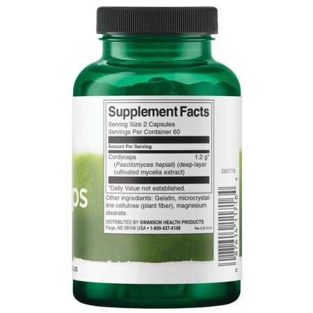 Кордицепс / Swanson Cordyceps 600mg  120 capsules