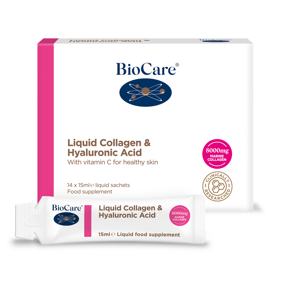 Колаген с хиалуронова киселина / BioCare Liquid Collagen & Hyaluronic Acid 14 х 15 ml