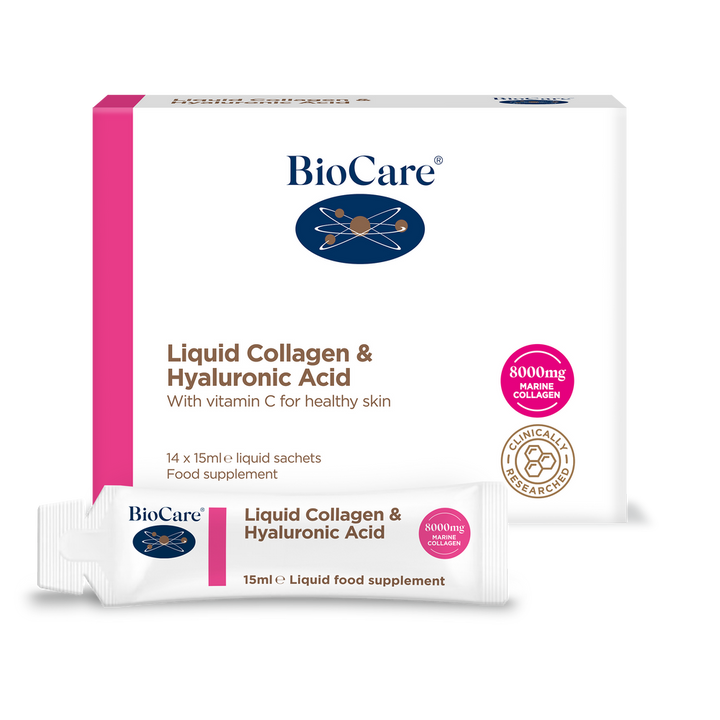 Колаген с хиалуронова киселина / BioCare Liquid Collagen &amp; Hyaluronic Acid 14 х 15 ml