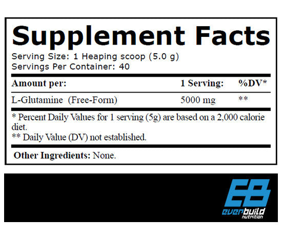 Глутамин / EVERBUILD Glutamine 5000 200g