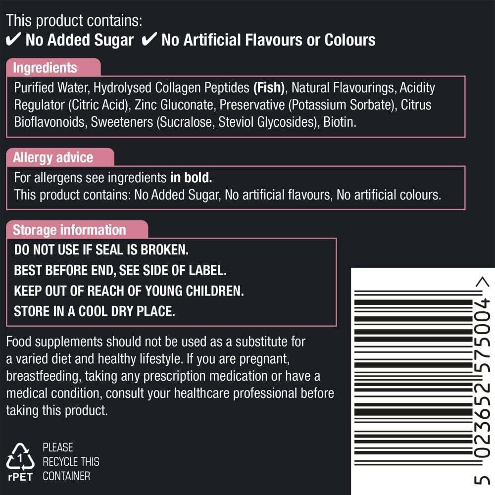 Премиум Рибен Колаген / Premium Marine Collagen Liquid 5000mg - Strawberry &amp; Lime 500ml