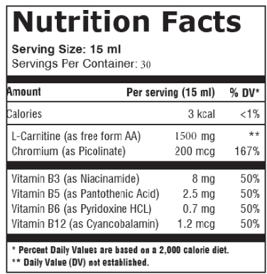 EVERBUILD Liquid L-Carnitine + Chromium 1500 mg 450ml