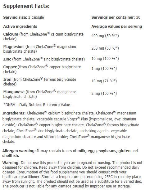 AMIX ChelaZone® MultiChel® Complete 6 Bisglycinate Chelate / 90 Vcaps