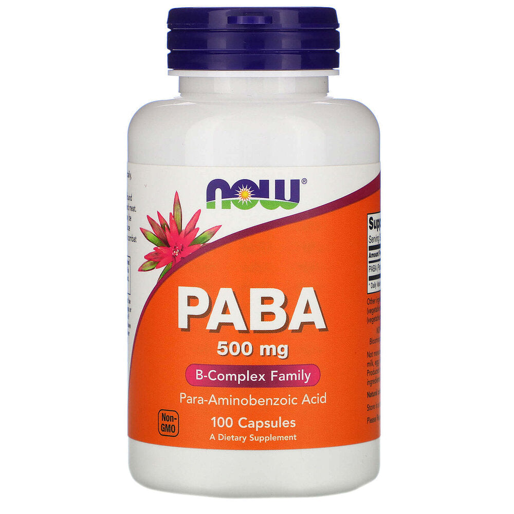 NOW PABA / Пара-Аминобензоена киселина 500 mg 100 capsules