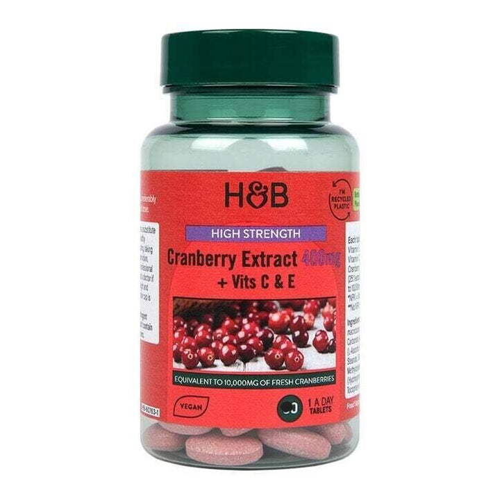Червена боровинка екстракт / Cranberry Extract + Vit C &amp; E 400mg 60 tablets