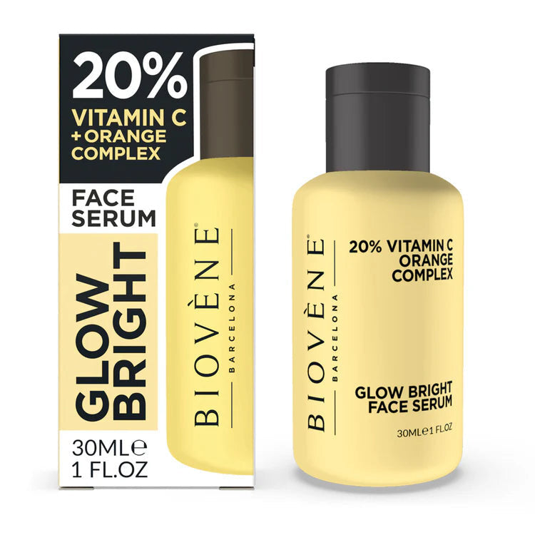 GLOW BRIGHT 20% Vitamin C + Orange Complex Facial Serum Treatment / Витамин C серум с портокалов комплекс за изсветляване и сияйност 30ml