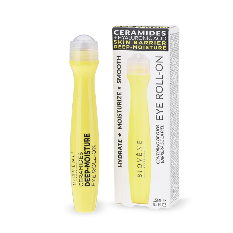 CERAMIDES DEEP-MOISTURE Barrier-Boosting Eye Roller with Moisturizing Hyaluronic Acid & Ceramides / Церамиди хидратиращ ролер за околоочието 15 ml