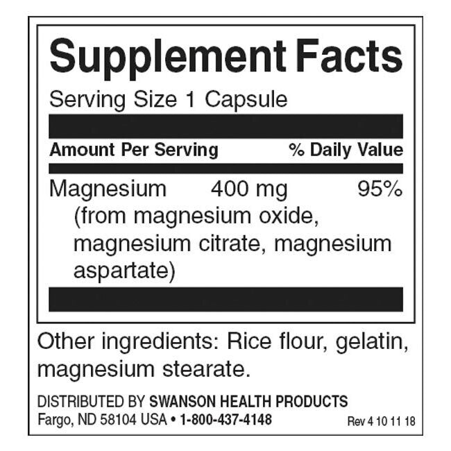 Магнезий троен комплекс / Triple magnesium complex 400 mg 300 caps