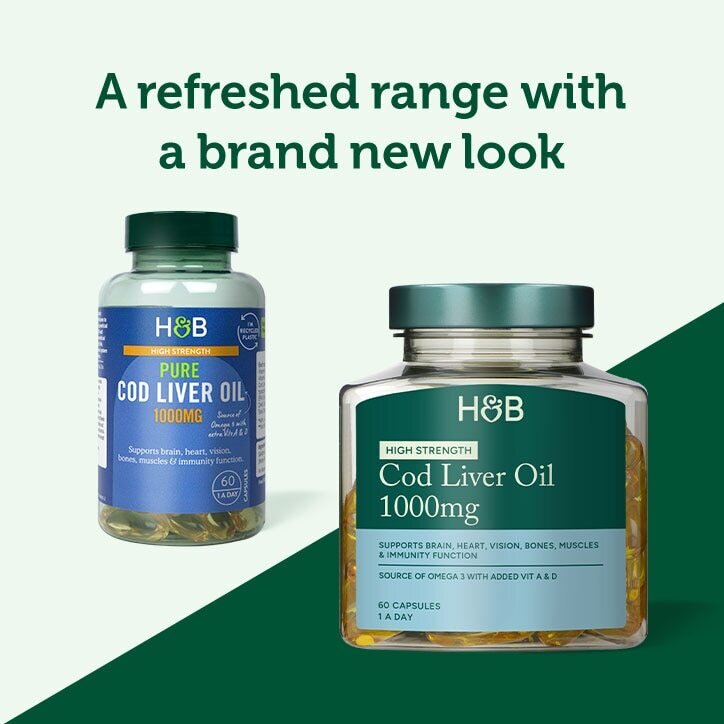 Омега-3 рибено масло от черен дроб на треска / Pure Cod Liver Oil 1000mg 60 capsules
