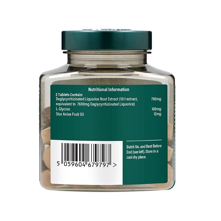 Сладък корен (Деглициризиран екстракт от женско биле) (Liquorice Root) 380мг 60 дъвчащи таблетки