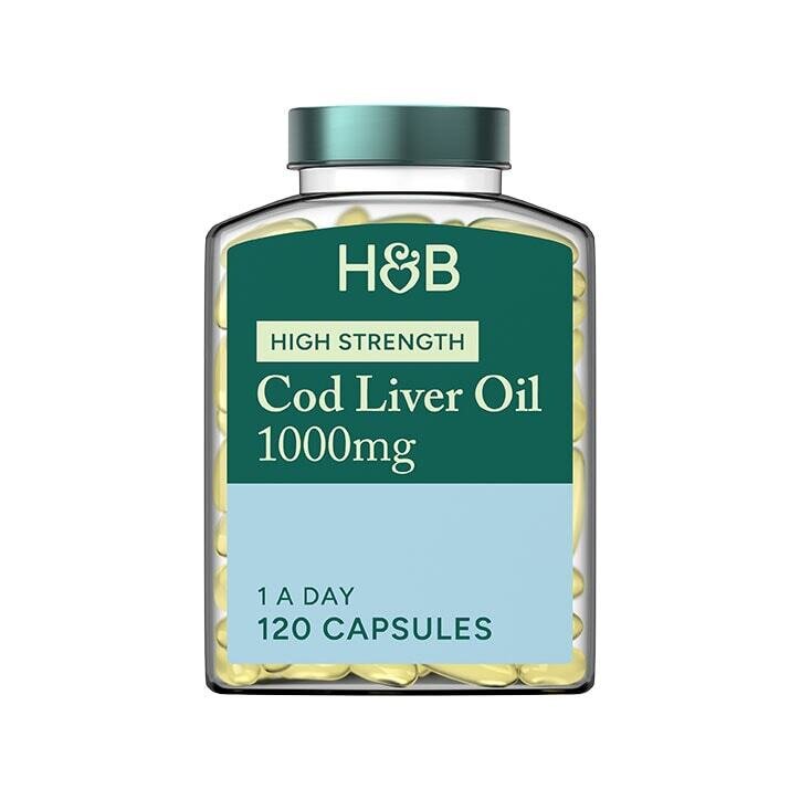 Омега-3 рибено масло от черен дроб на треска / Pure Cod Liver Oil 1000mg 120 capsules