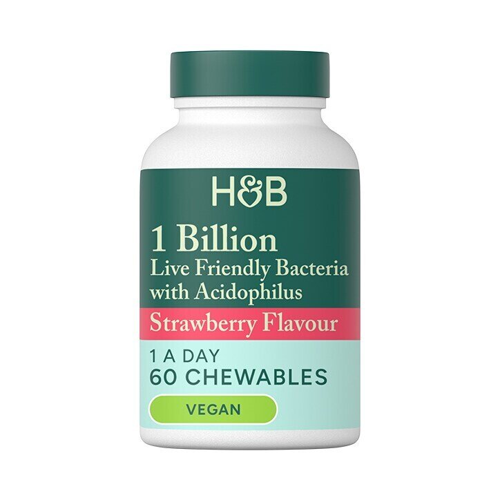 Live Friendly Bacteria with Acidophilus 60 chewable tablets, Holland and Barrett