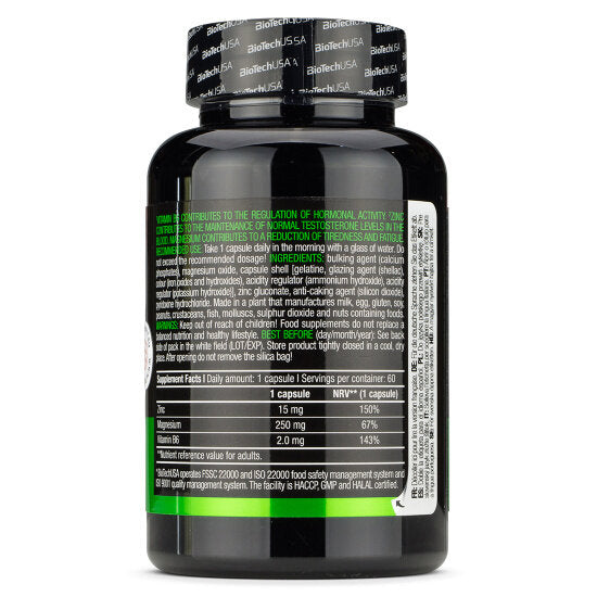 Цинк, магнезий и витамин B6 / BIOTECH USA ZMB 60 capsules