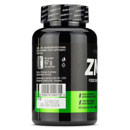 Цинк, магнезий и витамин B6 / BIOTECH USA ZMB 60 capsules