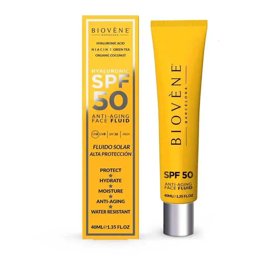HYALURONIC SPF 50 Anti-Aging Face Fluid High Protection / Хидратираща слънцезащита за лице SPF 50 с хиалуронова киселина против стареене 40ml
