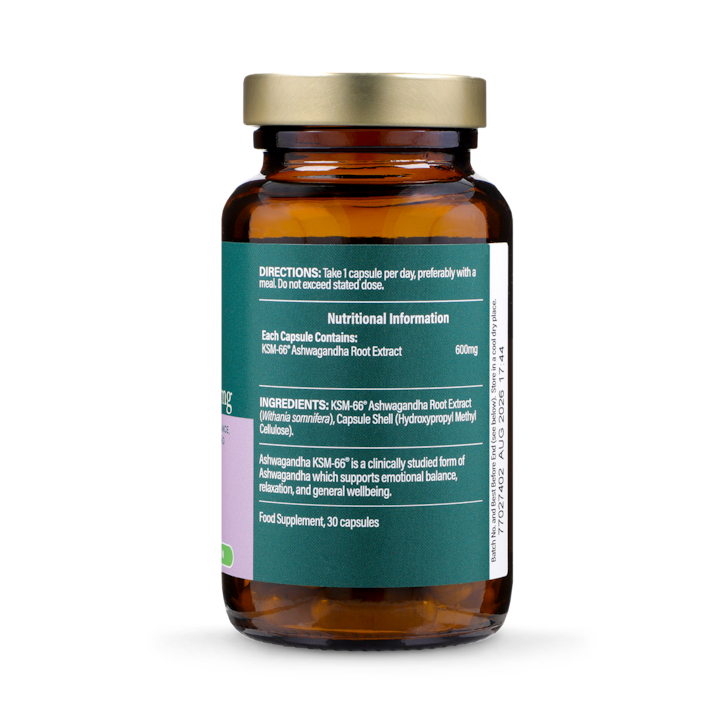 Ашваганда екстракт от корен (Ashwagandha KSM-66) 600mg 30 капсули