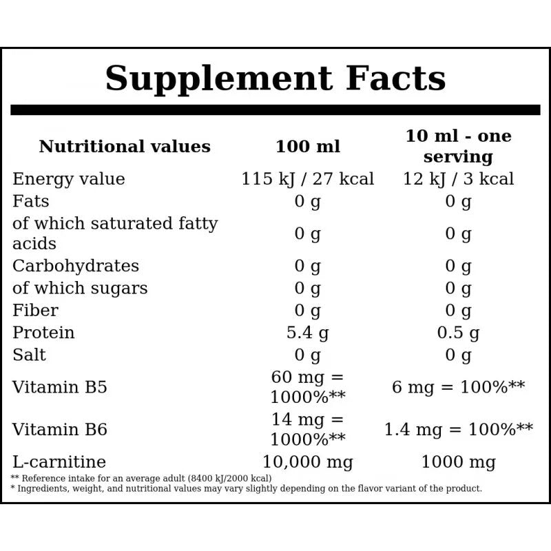 NUTREND Carnitine 100000 ORANGE 1000 ml