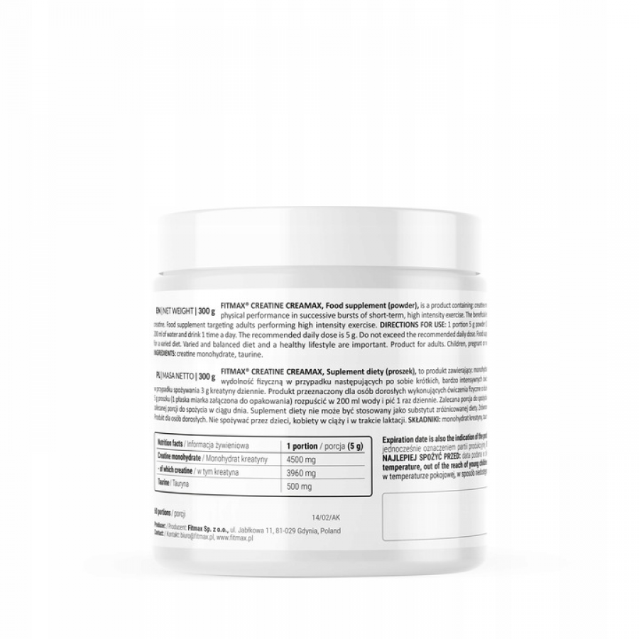 Креатин Монохидрат + Таурин / CREAMAX CREATINE 300g