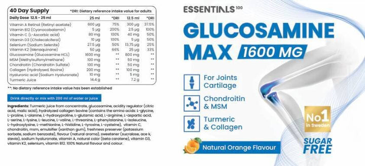 Глюкозамин Макс + Колаген и МСМ / Glucosamine Max 1600mg 500 ml