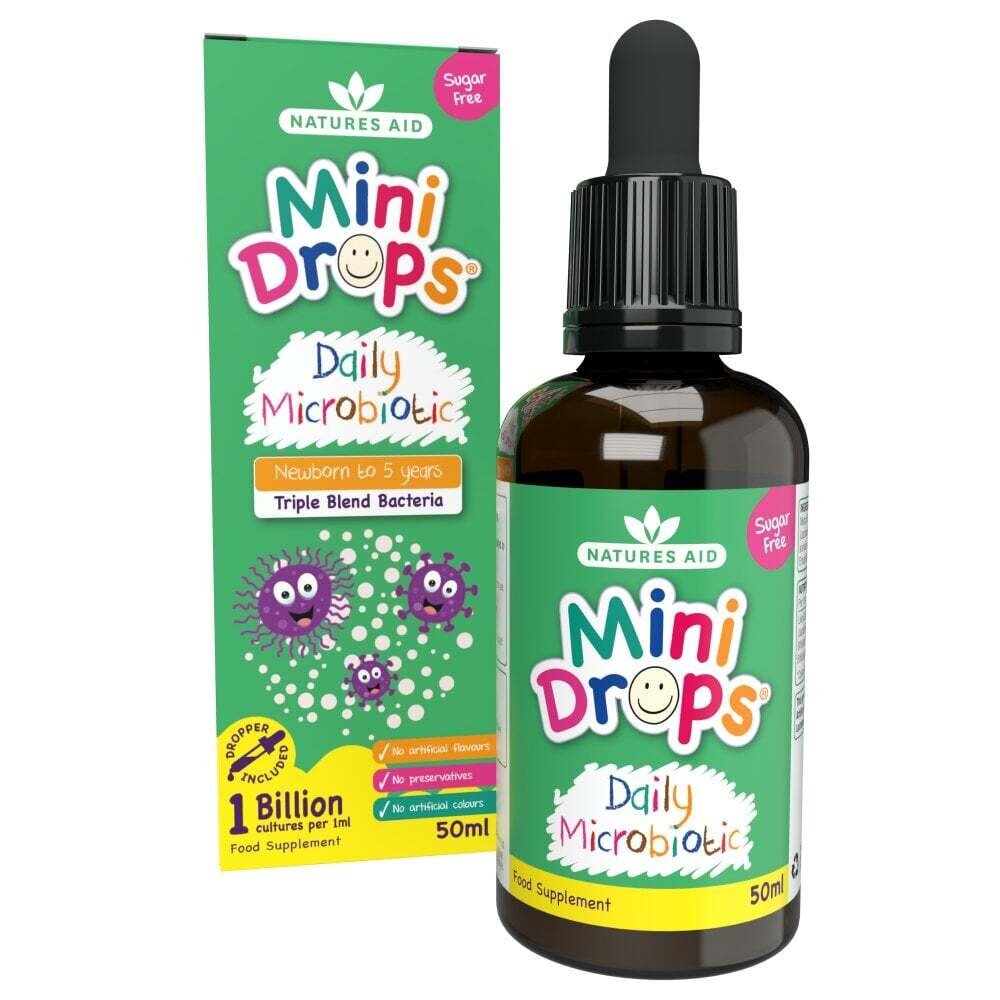 Пробиотик за бебета и деца Mini Drops Daily Microbiotic 50ml, Natures Aid