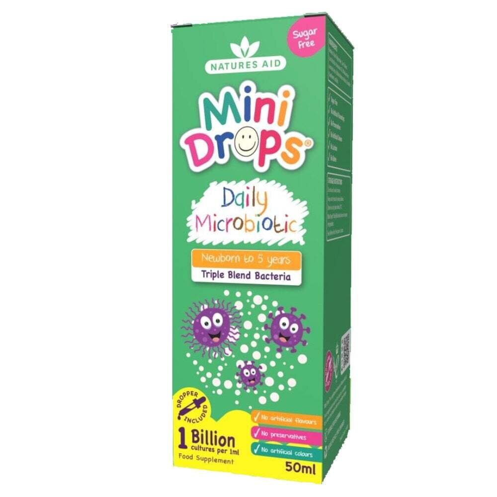 Пробиотик за бебета и деца Mini Drops Daily Microbiotic 50ml, Natures Aid