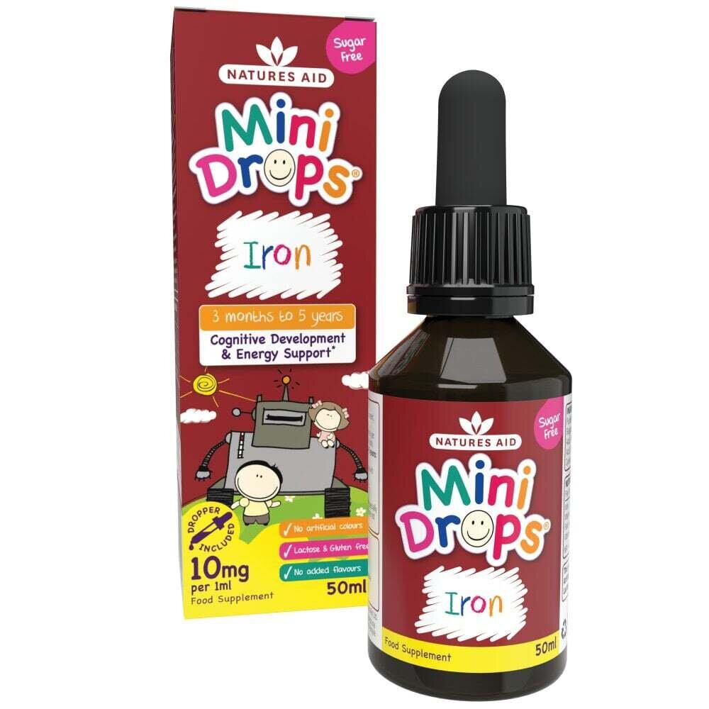 Желязо + Витамин C + Витамин B12 + Фолиева киселина капки за деца / Mini Drops Iron 50ml