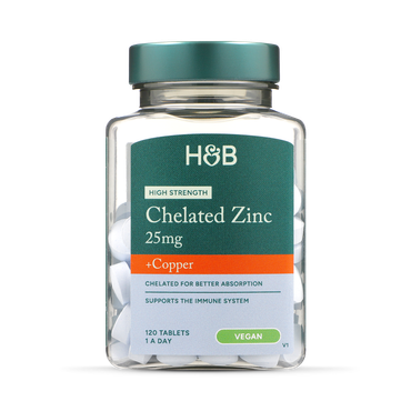 Цинк хелат 25мг с мед / High Strength Chelated Zinc 25 mg &amp; Copper 120 tablets