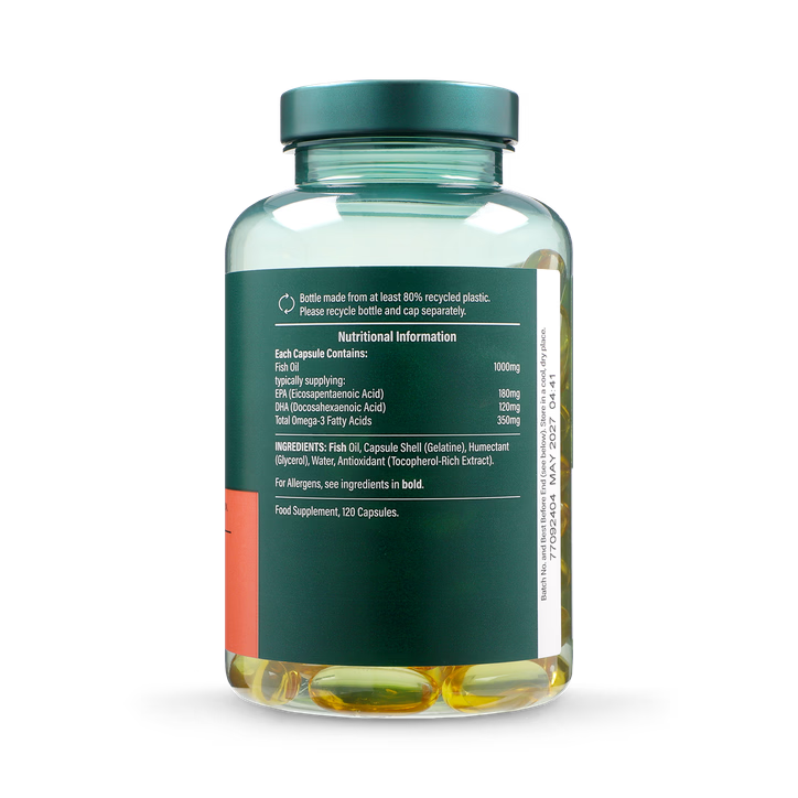 Омега-3 концентрирано рибено масло / Omega 3 Fish Oil 1000mg 120 capsules