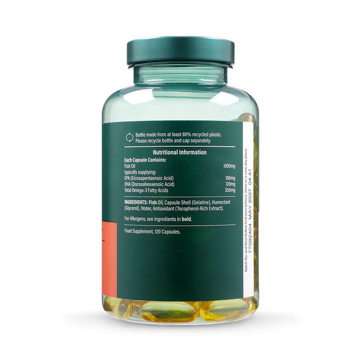 Омега-3 концентрирано рибено масло / Omega 3 Fish Oil 1000mg 120 capsules