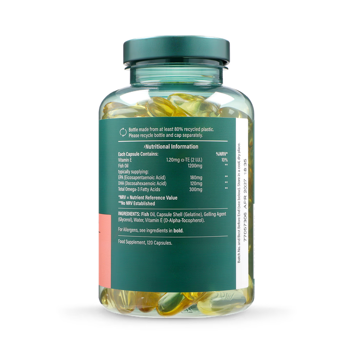 Омега-3 концентрирано рибено масло / Omega 3 Fish Oil 1200mg 120 capsules