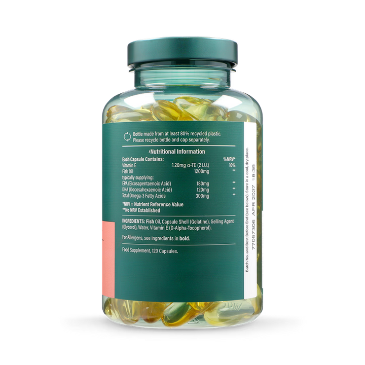 Омега-3 концентрирано рибено масло / Omega 3 Fish Oil 1200mg 120 capsules