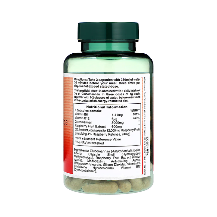 Малинови Кетони Комплекс с Глюкоманан / Raspberry Ketone Complex with Amorphophallus Konjac 90 Capsules