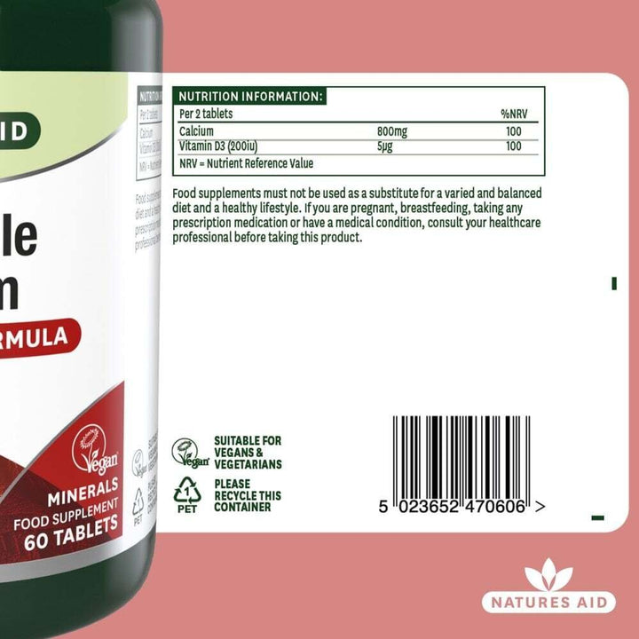 Калций с Витамин D3 таблетки за дъвчене / Chewable Calcium 400mg 60 tablets