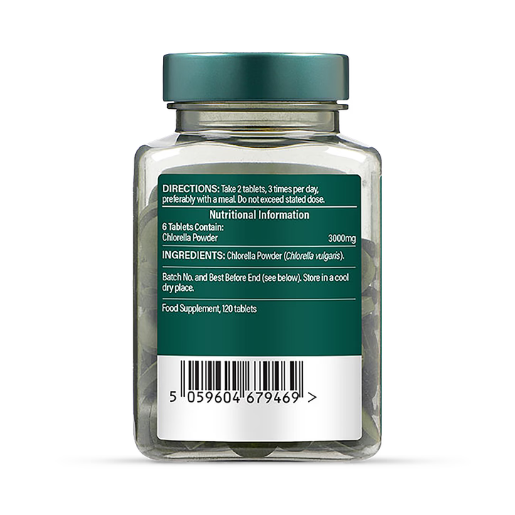 Био китайска хлорела / Organic Chinese Chlorella 500mg 120 tablets