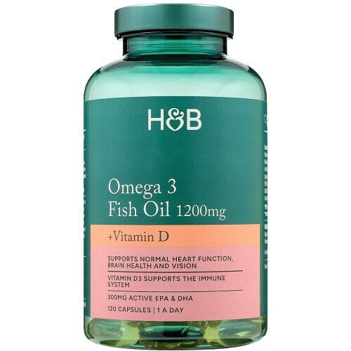Омега 3 Рибено масло + Витамин Д3 / Omega 3 Fish Oil + D3 1200mg 120 capsules