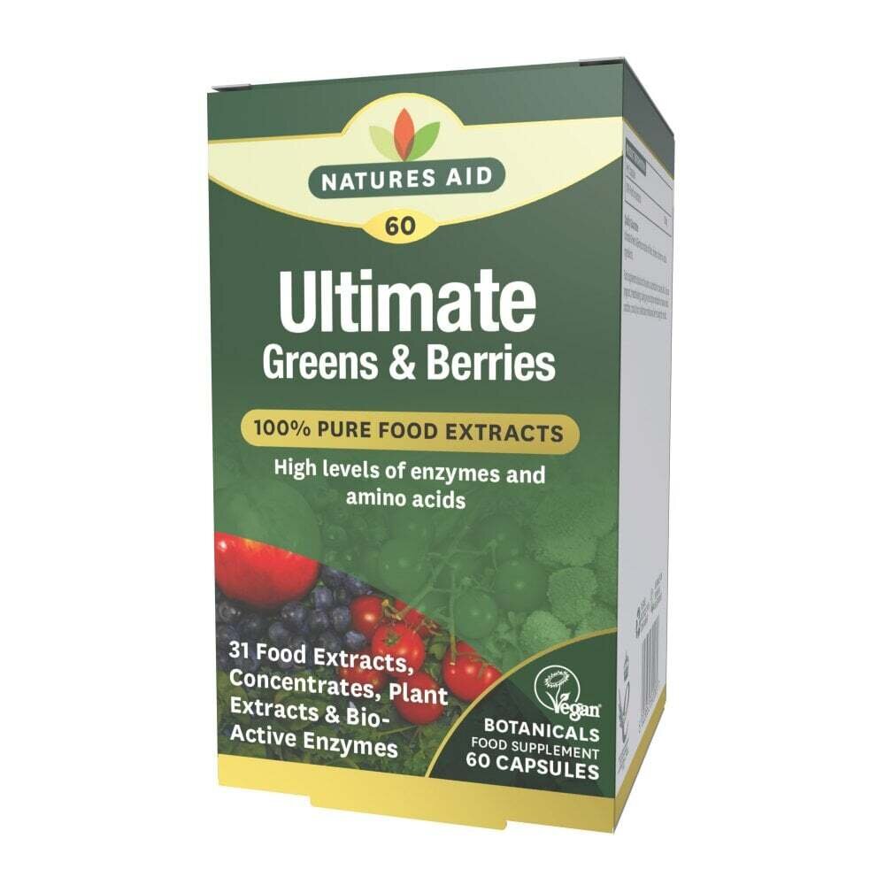 Ultimate Greens and Berries 31 суперхрани Natures Aid 60 капсули