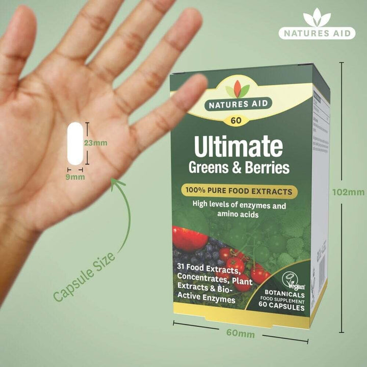 Ultimate Greens and Berries 31 суперхрани Natures Aid 60 капсули