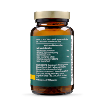 Женшен комплекс / Korean &amp; Siberian Ginseng Complex 120 capsules