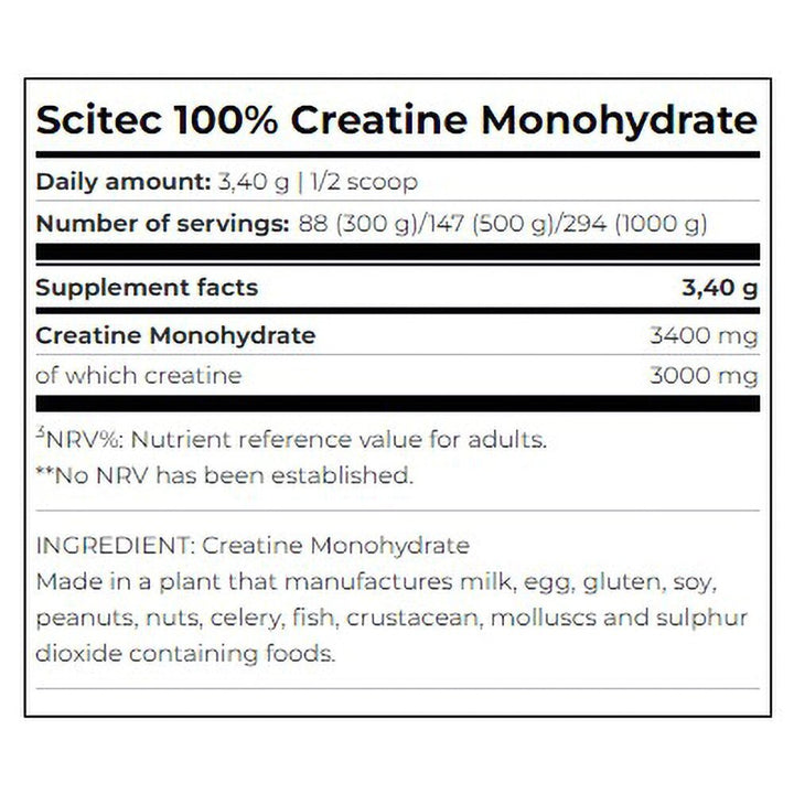 Креатин монохидрат / SCITEC Creatine Monohydrate 300g