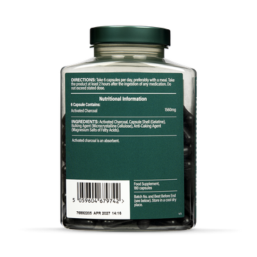 Активен въглен / Activated Charcoal 1560mg 120 capsules